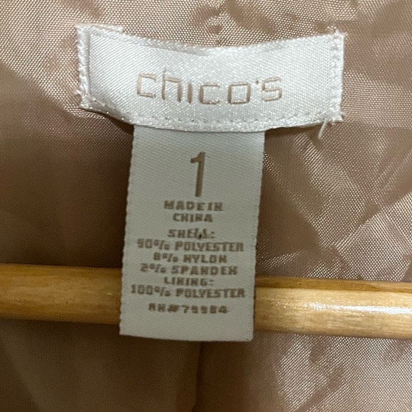 Chico's Beige Corduroy Women's Jacket size 1 NWOT size medium - Picture 6 of 6